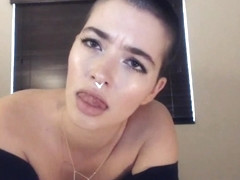 Gorgeous Bald Fucking Herself And Squirt