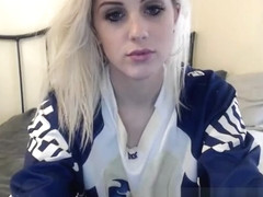 Blond slut with big boobs