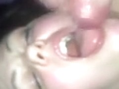 Bondaged obese whore receives used