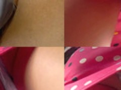 Upskirting thong footage of a  hot slut in mini skirt