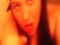 Naughty legal age teenager cutie in a cap is always willing to engulf his penis