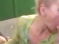 Dirty Blonde Getting Her Asshole Double Fucked