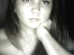 Busty Young Brunette In A Sexy White Tank Top Chats On Webc