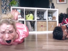 Licking, Hogtie And Harness Gag