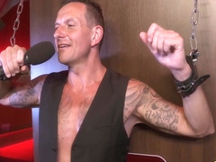 Tall Blonde Slag Takes Five Dicks