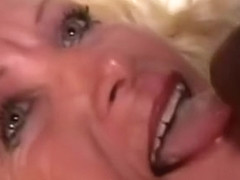 Busty blonde black gangbang