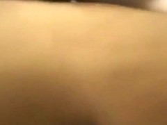 Cute girl has hidden sex with her bf on the toilet