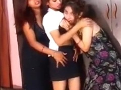 Horny Amateur clip with Threesome, Lesbian scenes