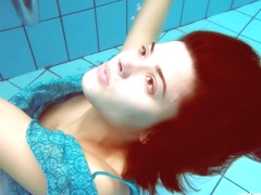 Beautiful Ginger Hairy Pussy Underwater