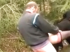 Nasty black hair whore is sucking that