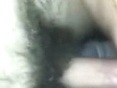 Girl friend dripping wet rides hairy dick