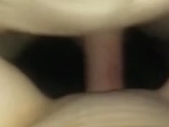 Cute babe enjoying my pecker