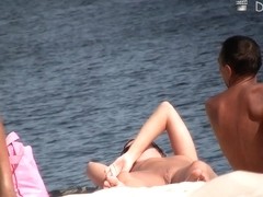 Beach voyeur hunter that spied one nude pussy and cock