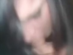 Beautiful brunette sucking