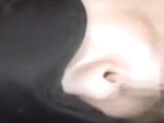 Asian gives him a sexy POV blowjob