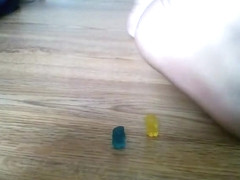 MissFoxFeet teasing tiny gummy bears