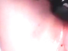 Masturbating beautiful shaved junior pussy