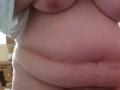 feeling her soft belly,hairy pussy,tits, she on phone
