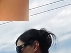 Flawless upskirt closeup filmed outdoors