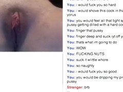 girl masturbates with a banana and hairbrush on omegle