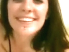 Brunette teen gets fucked POV by a big cock