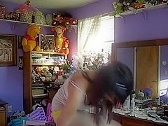 Legal Age Teenager takes off her clothes for me