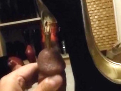 Golden Stiletto in my dick