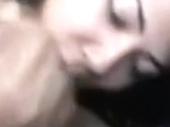 This Babe eats his darksome cum