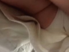 Upskirt student looking for postcards + front view