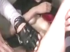 Slim Asian Babe With Lovely Titties Has Two Guys Fingering