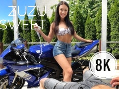 Zuzu Sweet In Washes Your Motorcycle And Then Takes Care Of Your Cock