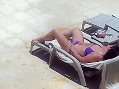 masturbating by the pool