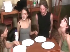 Lily, Elise, Amber and Sean Pie Eating Contest part I