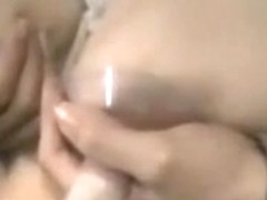 Milking process of my busty older chunky wife filmed on web camera
