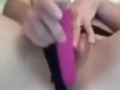 Amateur brunette vid where I fuck my twat with a dildo