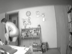 My hot girlfriend changing her cloths on home voyeur cam