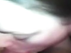 Brunette Hair throating his knob