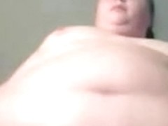 Horny Fat BBW GF masturbating her Shaven Wet Pussy