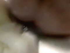 Closeup view of a pierced pussy getting fingered and missionary fucked on a table