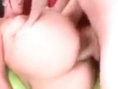 Hot brunette babe gets horny showing off