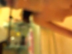 She is showering and touching her body