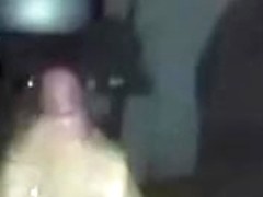 Blonde teen jerks off big cock