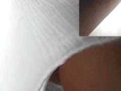 Fabulous upskirt clip in white