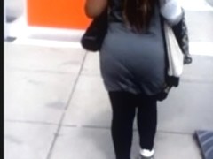 Black Bubble Butt in Grey Dress