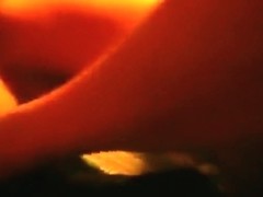 American girl sucks her bf's cock, masturbates and rides him on the sofa.