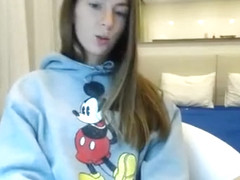 Cute blonde amateur webcam teen masturbating