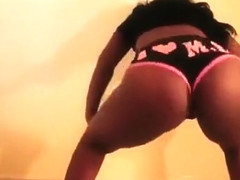 Perfect ass Emo amateur in black panties part1