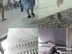 Hottie presents her intimate forms in upskirt vid