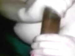 White gal passionately sucks brown jock