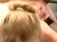 Curly haired blonde takes my rock hard cock up her tight asshole